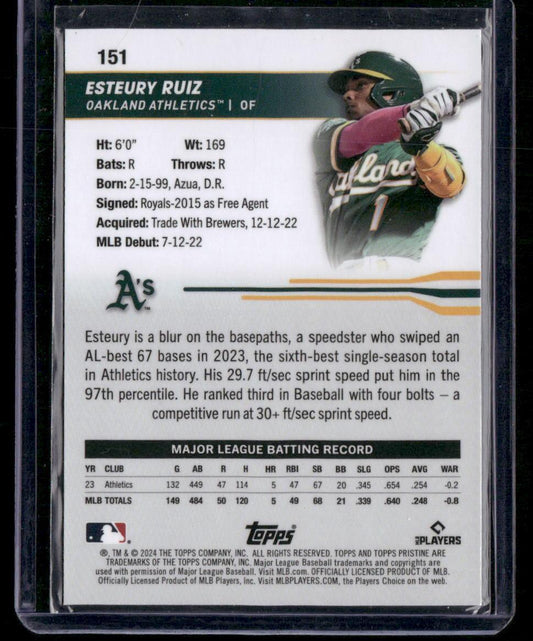 2024 Topps Pristine #151 Esteury Ruiz