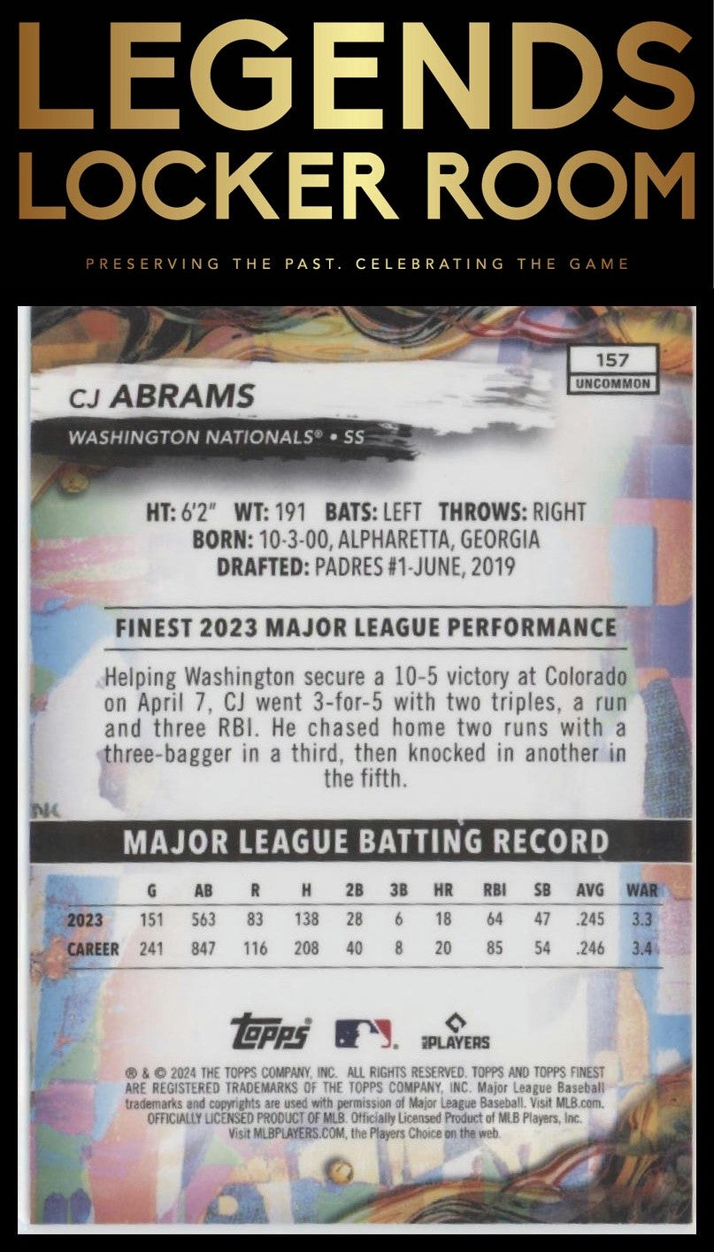2024 Finest #157 CJ Abrams