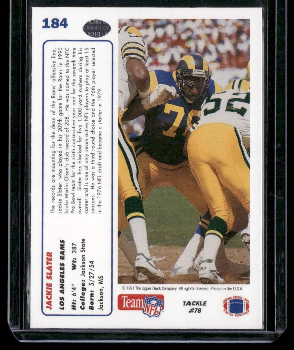 1991 Upper Deck #184c Jackie Slater