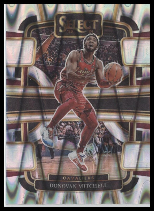 2023-24 Panini Select #38 Donovan Mitchell Silver Prizms