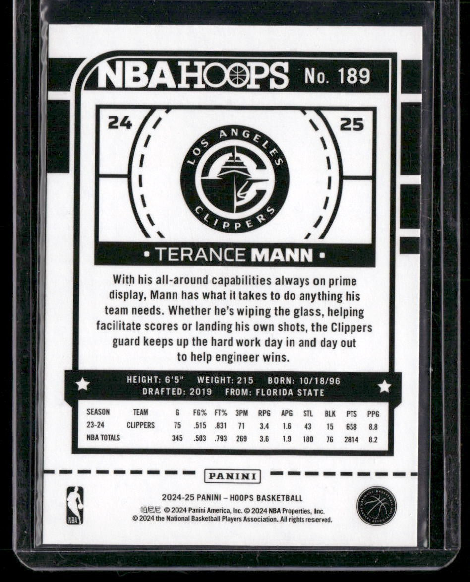 2024-25 Hoops #189 Terance Mann