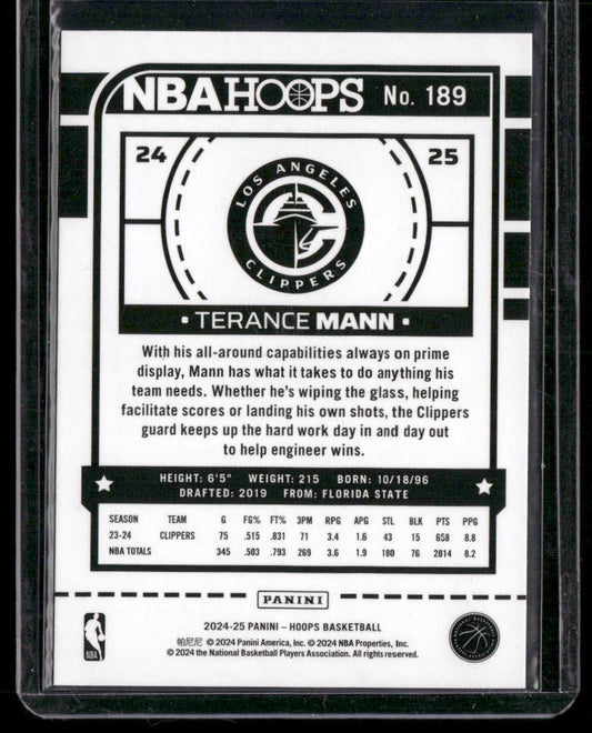 2024-25 Hoops #189 Terance Mann