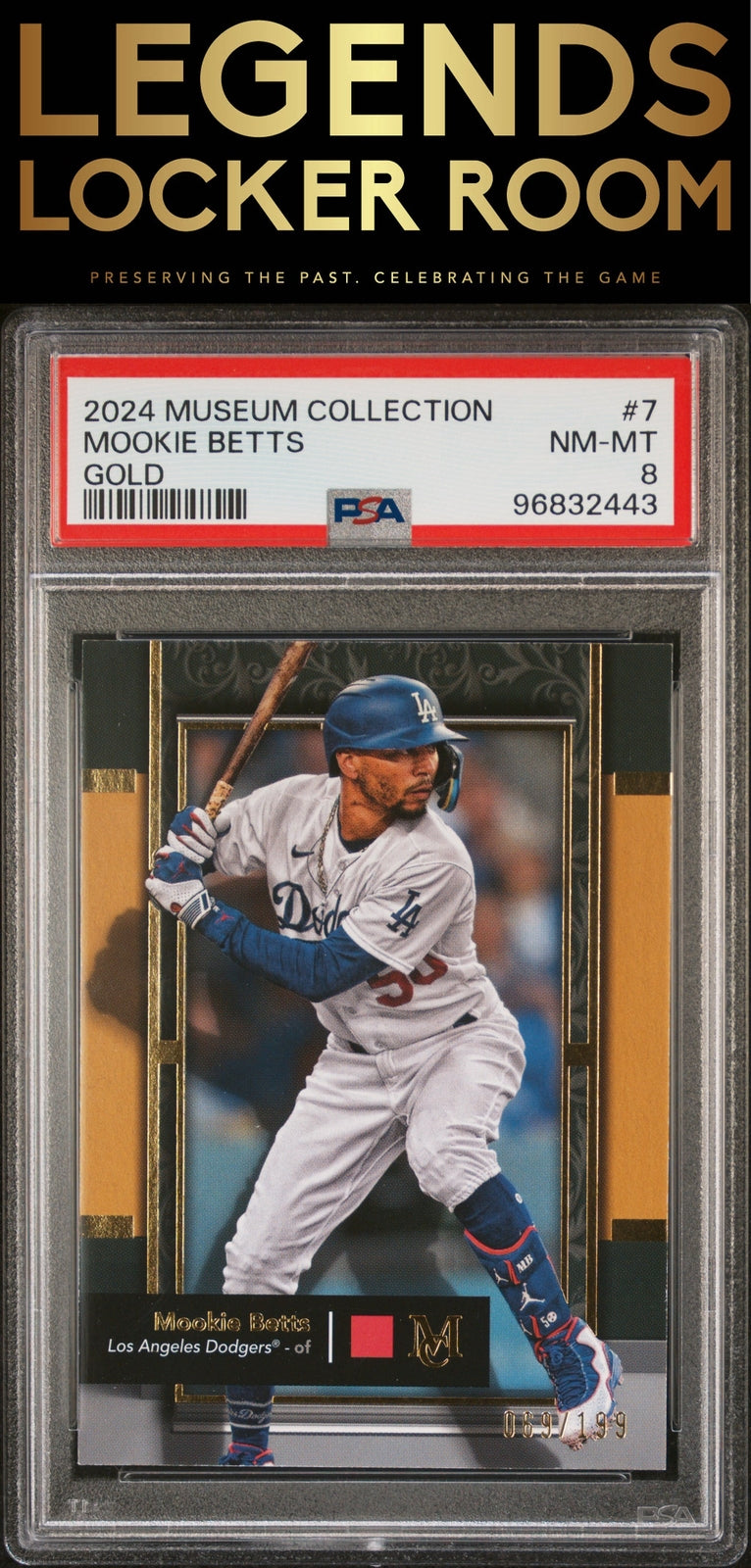 2024 Topps Museum Collection #7 Mookie Betts Gold PSA 8