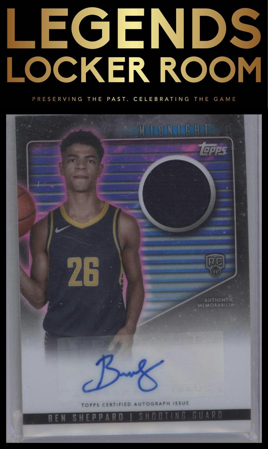 2023-24 Topps Midnight #RJA-BES Ben Sheppard Rookie Jersey Autographs