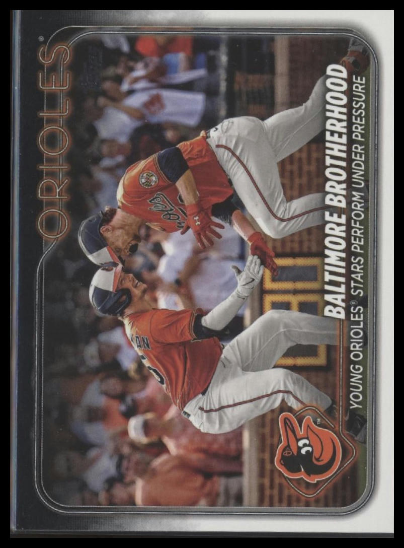 2024 Topps #378 Baltimore Brotherhood (Gunnar Henderson / Adley Rutschman)