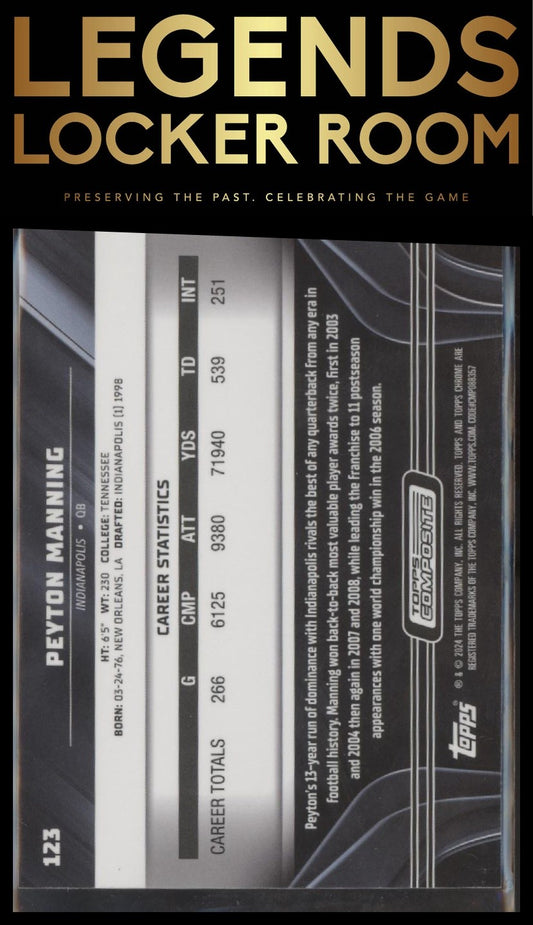 2023 Topps Composite #123 Peyton Manning Topps Chrome Black