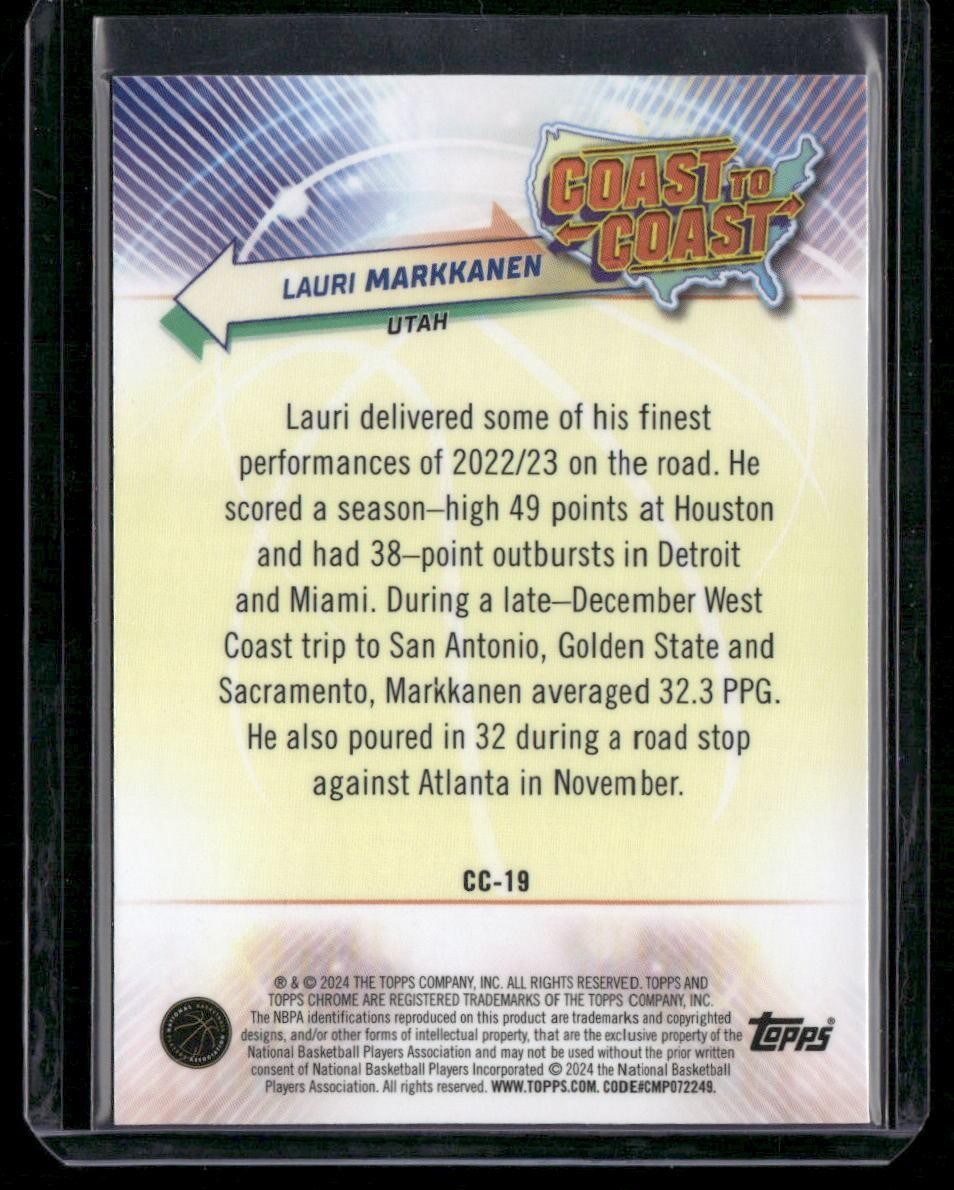 2023-24 Topps Chrome #CC-19 Lauri Markkanen Coast to Coast