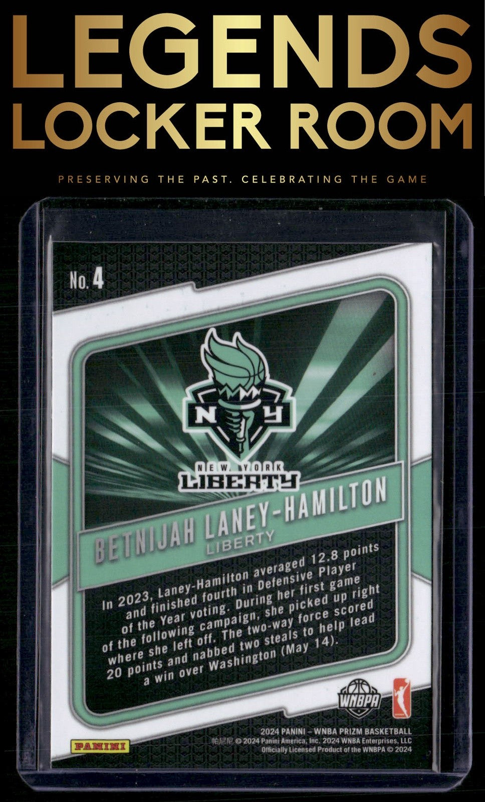 2024 Panini Prizm WNBA #4 Betnijah Laney-Hamilton Fearless