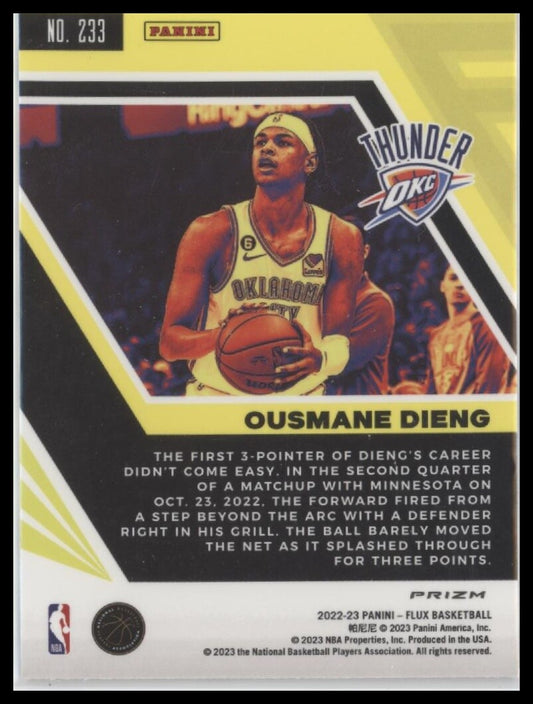 2022-23 Panini Flux #233 Ousmane Dieng Red Cracked Ice