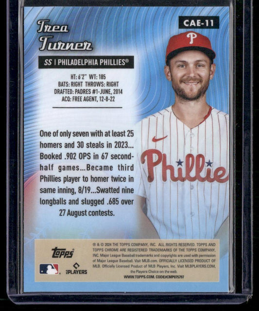 2024 Topps Chrome #CAE-11 Trea Turner Chrome All-Etch