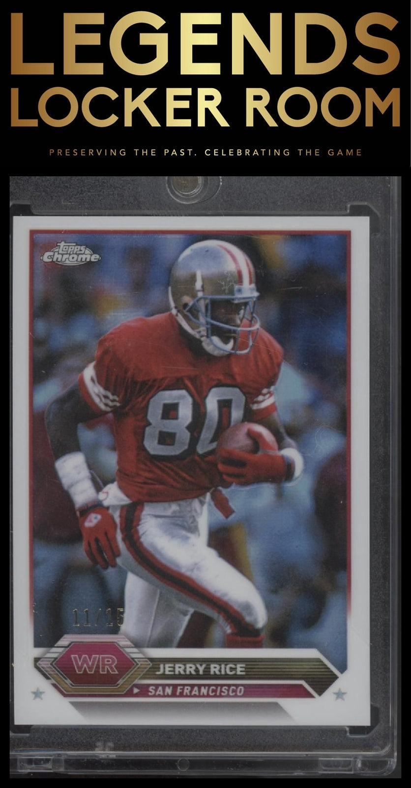 2023 Topps Composite #17 Jerry Rice Topps Chrome White Refractor #/15