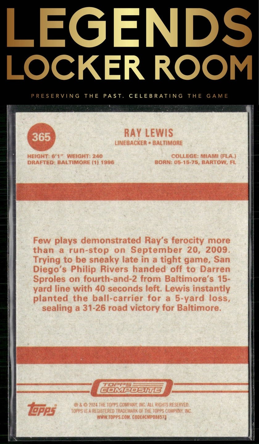 2023 Topps Composite #365 Ray Lewis