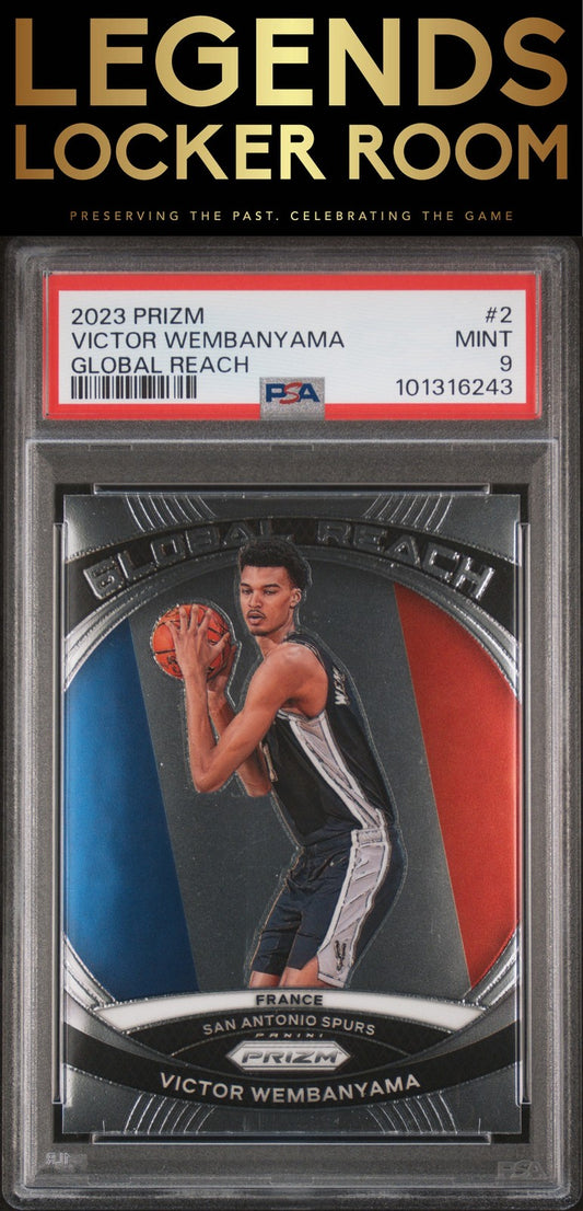 2023 Panini Prizm Global Reach #2 Victor Wembanyama PSA 9