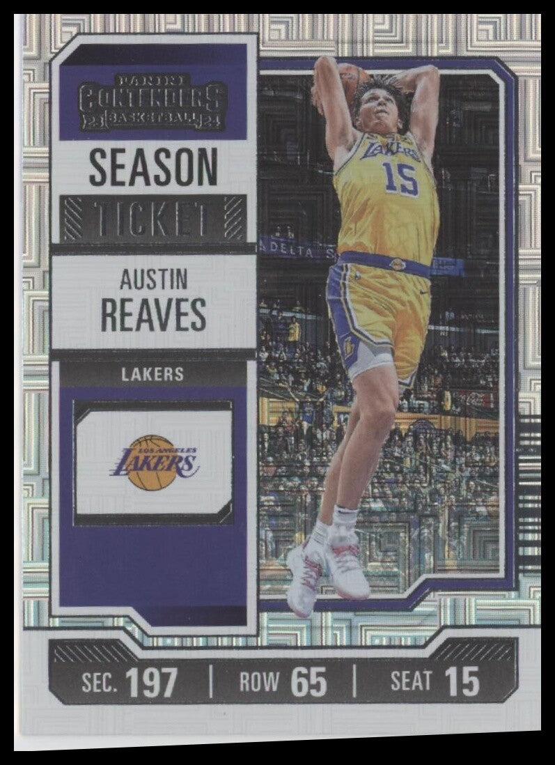 2023-24 Panini Contenders #15 Austin Reaves Season Ticket Premium Edition