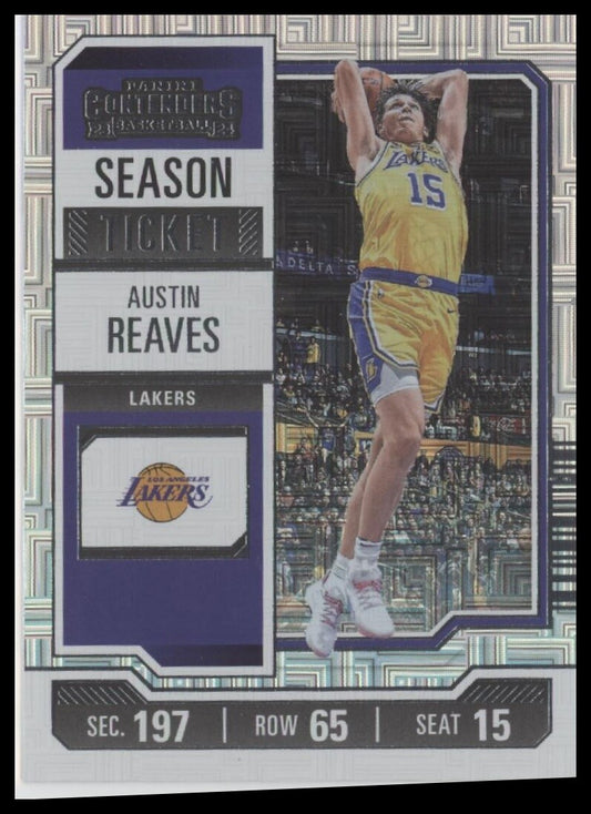 2023-24 Panini Contenders #15 Austin Reaves Season Ticket Premium Edition