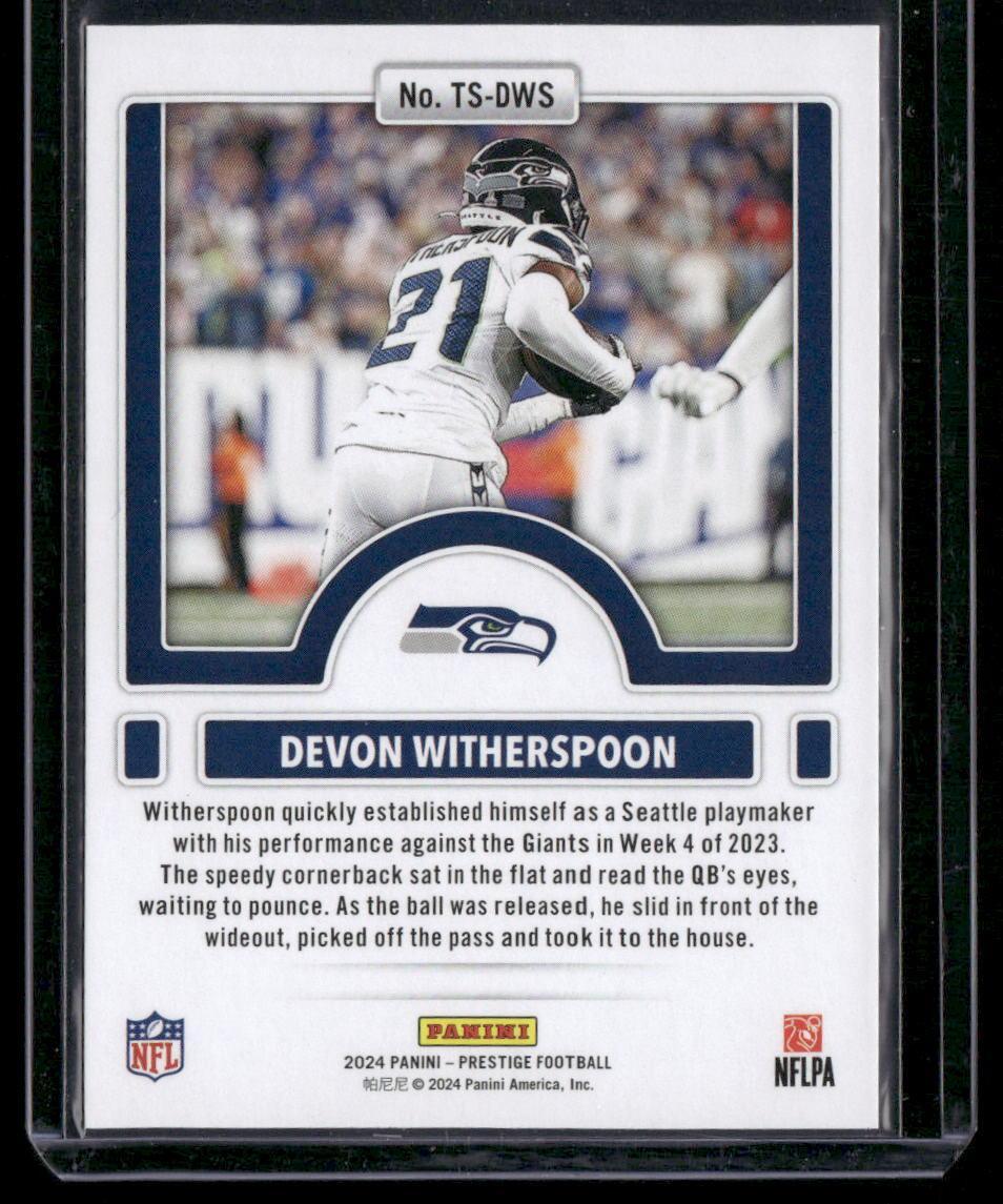 Devon Rutherford Dws 2024 Panini Prestige #TS-DWS Devon Witherspoon Time Stamped – Legends ...