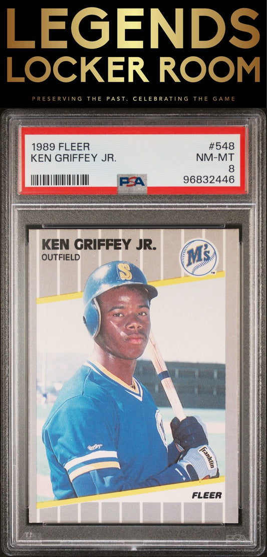 1989 Fleer #548 Ken Griffey Jr. PSA 8