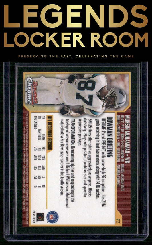 2000 Bowman Chrome #72 Muhsin Muhammad