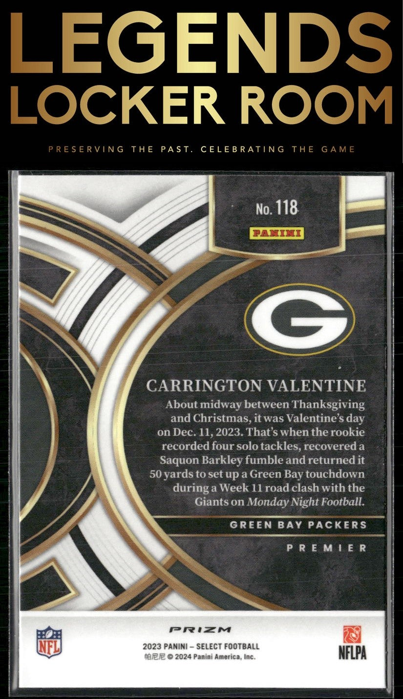 2023 Panini Select #118 Carrington Valentine Silver Prizms