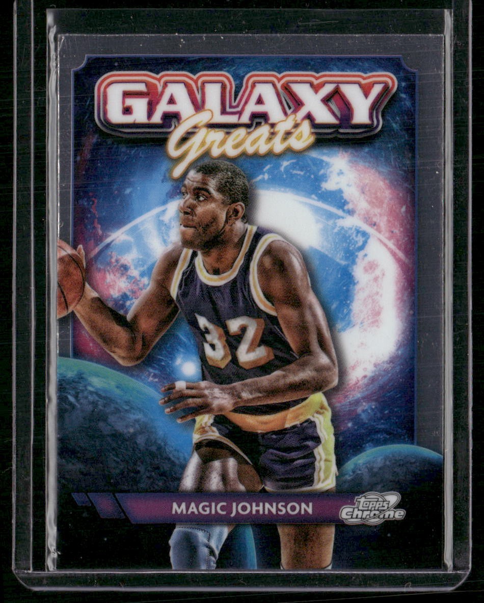 2023-24 Topps Chrome Cosmic #GG-7 Magic Johnson Galaxy Greats
