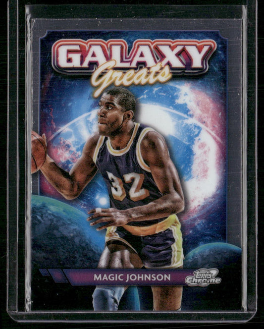 2023-24 Topps Chrome Cosmic #GG-7 Magic Johnson Galaxy Greats