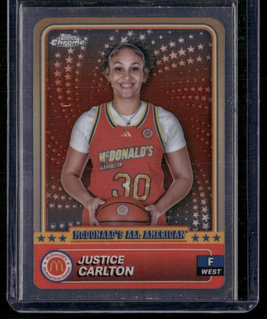 2024 Topps Chrome McDonald's All-American #65 Justice Carlton