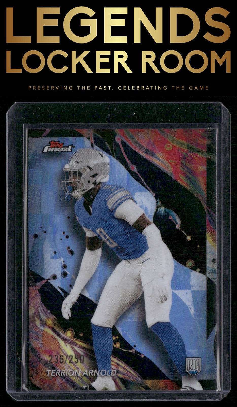 2024 Finest #152 Terrion Arnold Sky Blue Refractor #/250