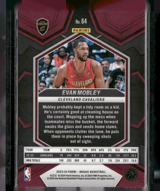2023-24 Panini Mosaic #64 Evan Mobley
