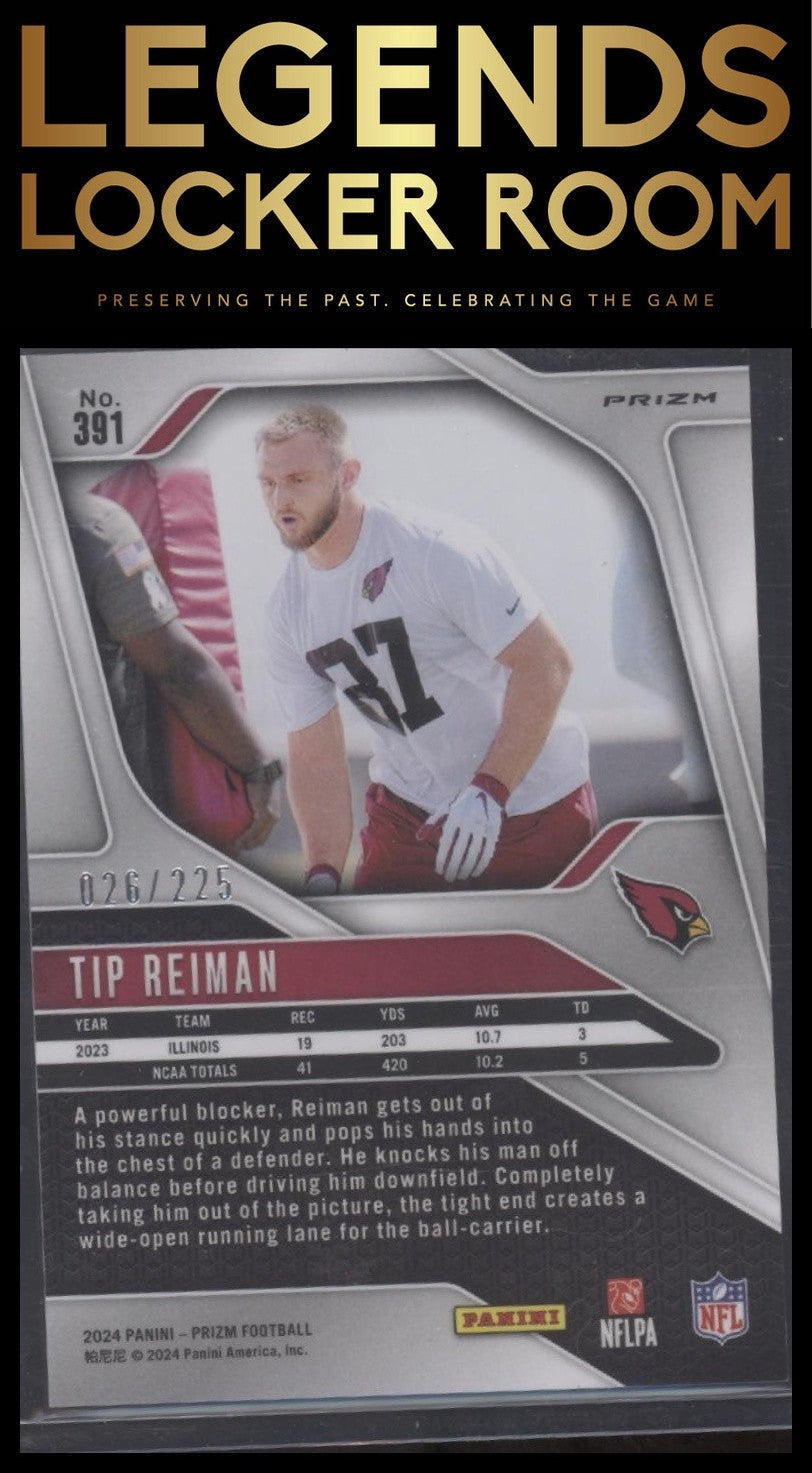 2024 Panini Prizm #391 Tip Reiman Purple Ice #/225