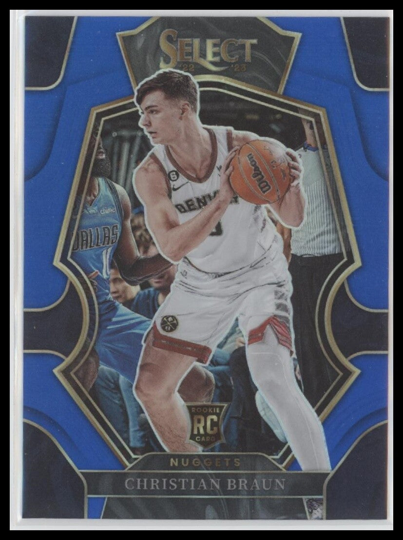 2022-23 Panini Select #195 Christian Braun Blue Prizms