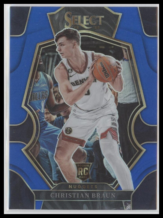 2022-23 Panini Select #195 Christian Braun Blue Prizms