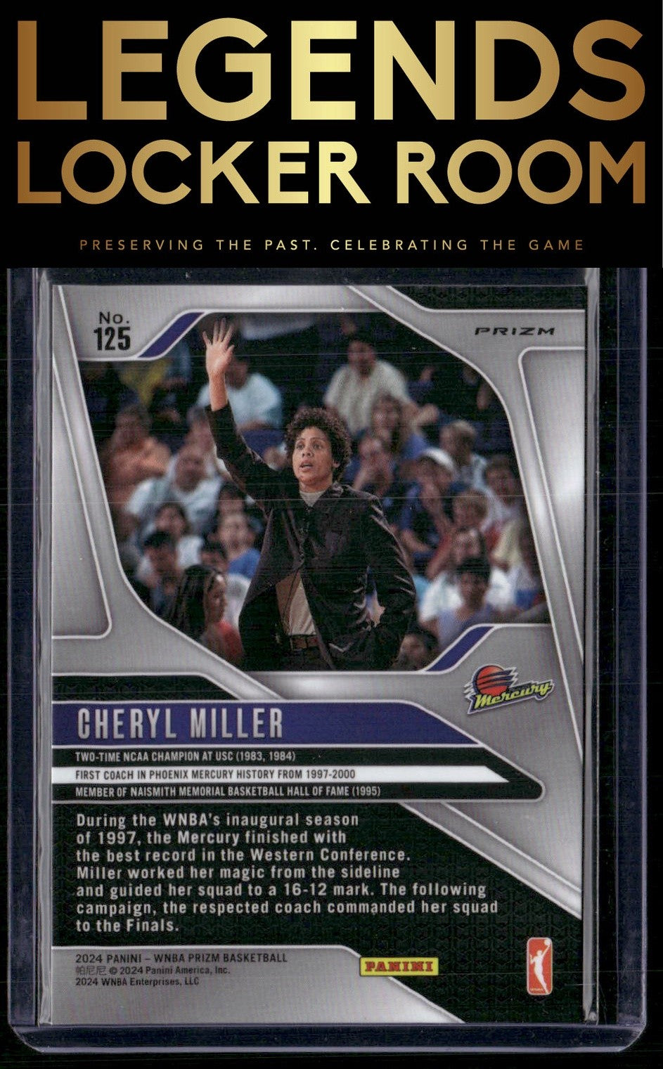 2024 Panini Prizm WNBA #125 Cheryl Miller Silver Prizms