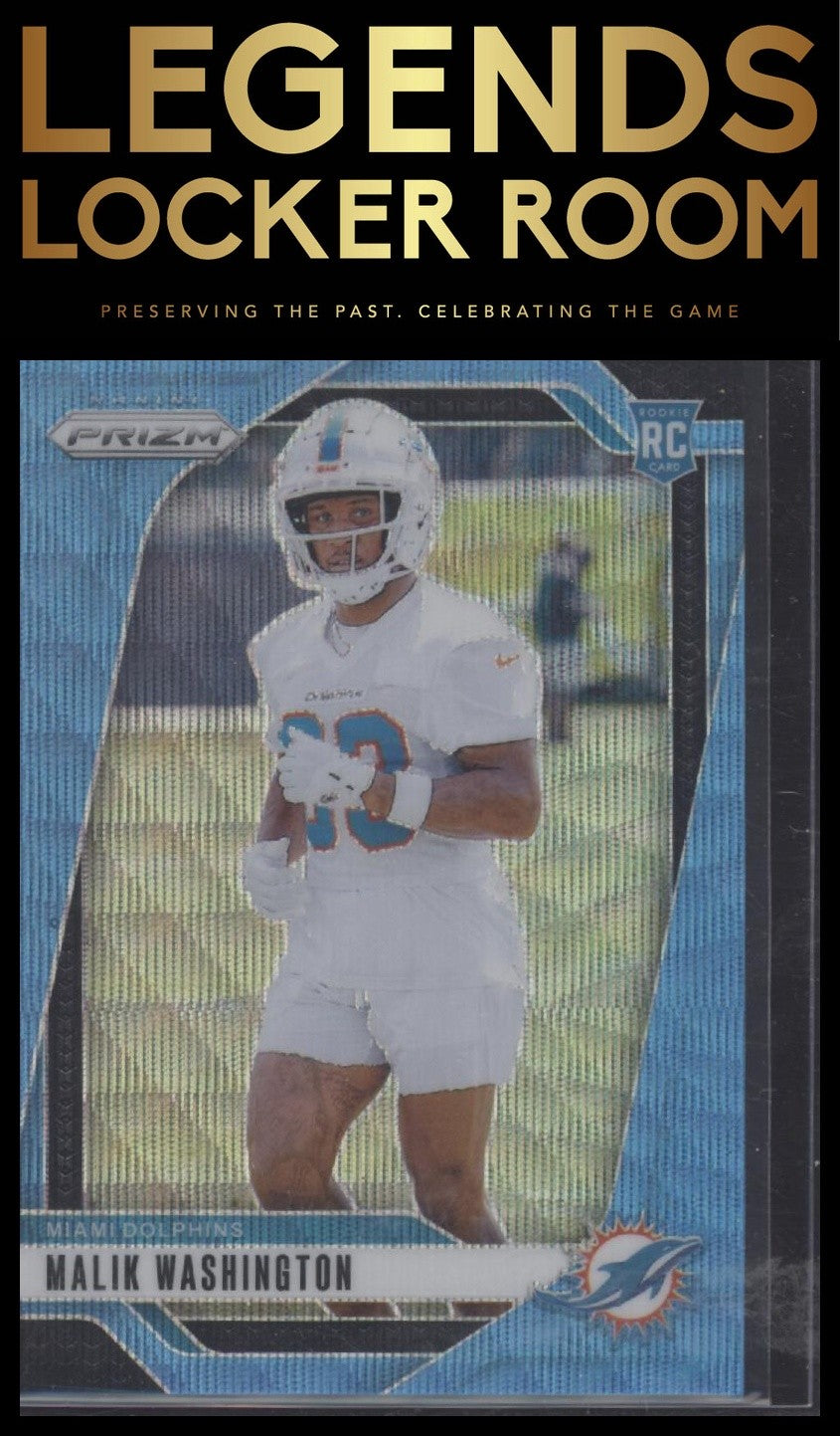 2024 Panini Prizm #371 Malik Washington Blue Wave #/230
