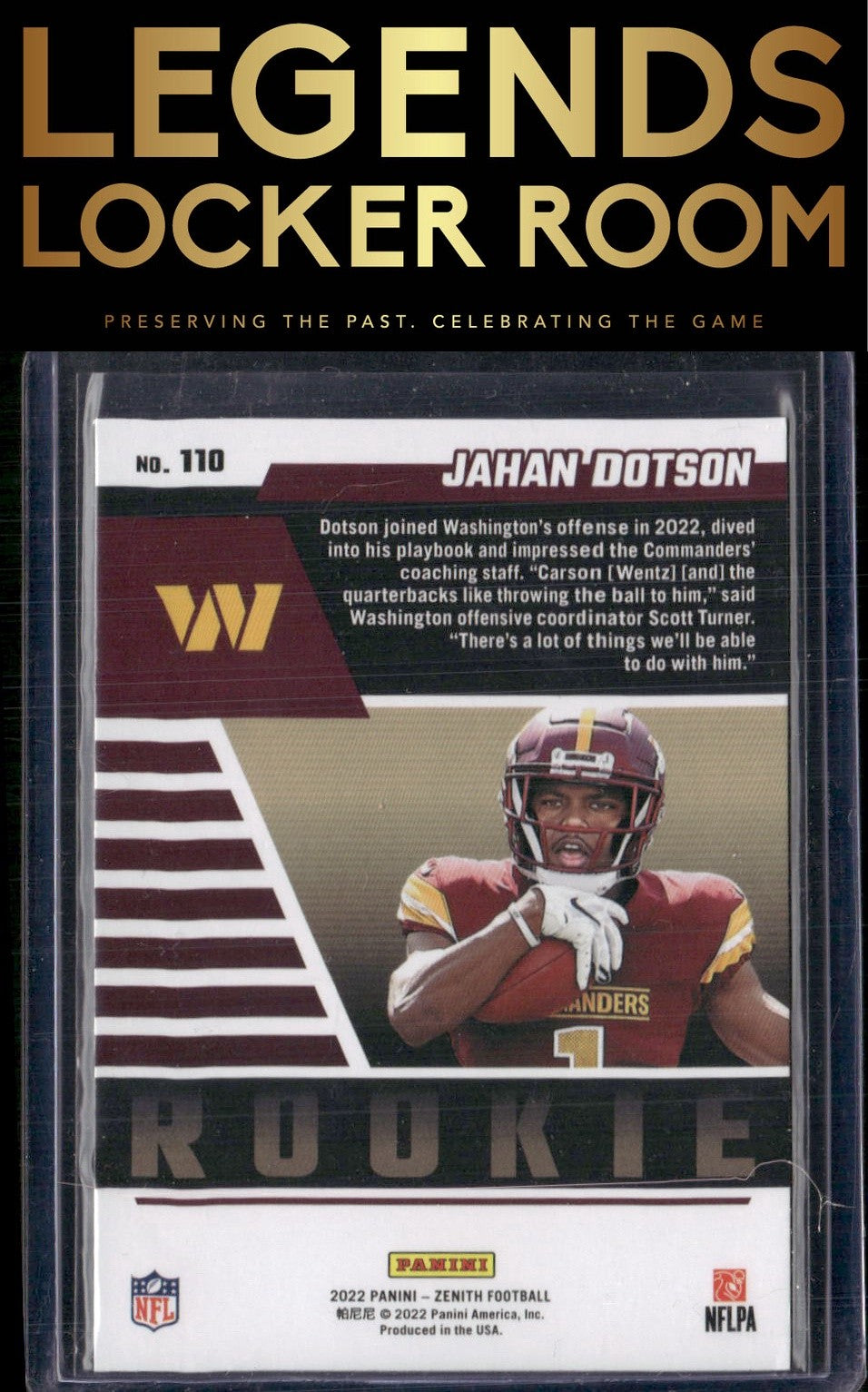 2022 Zenith #110 Jahan Dotson Retail