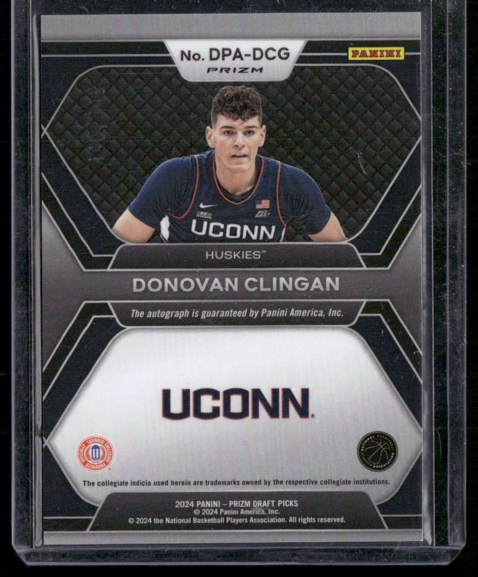 2024 Panini Prizm Draft Picks Donovan Clingan Draft Picks Auto Prizms Blue #/149