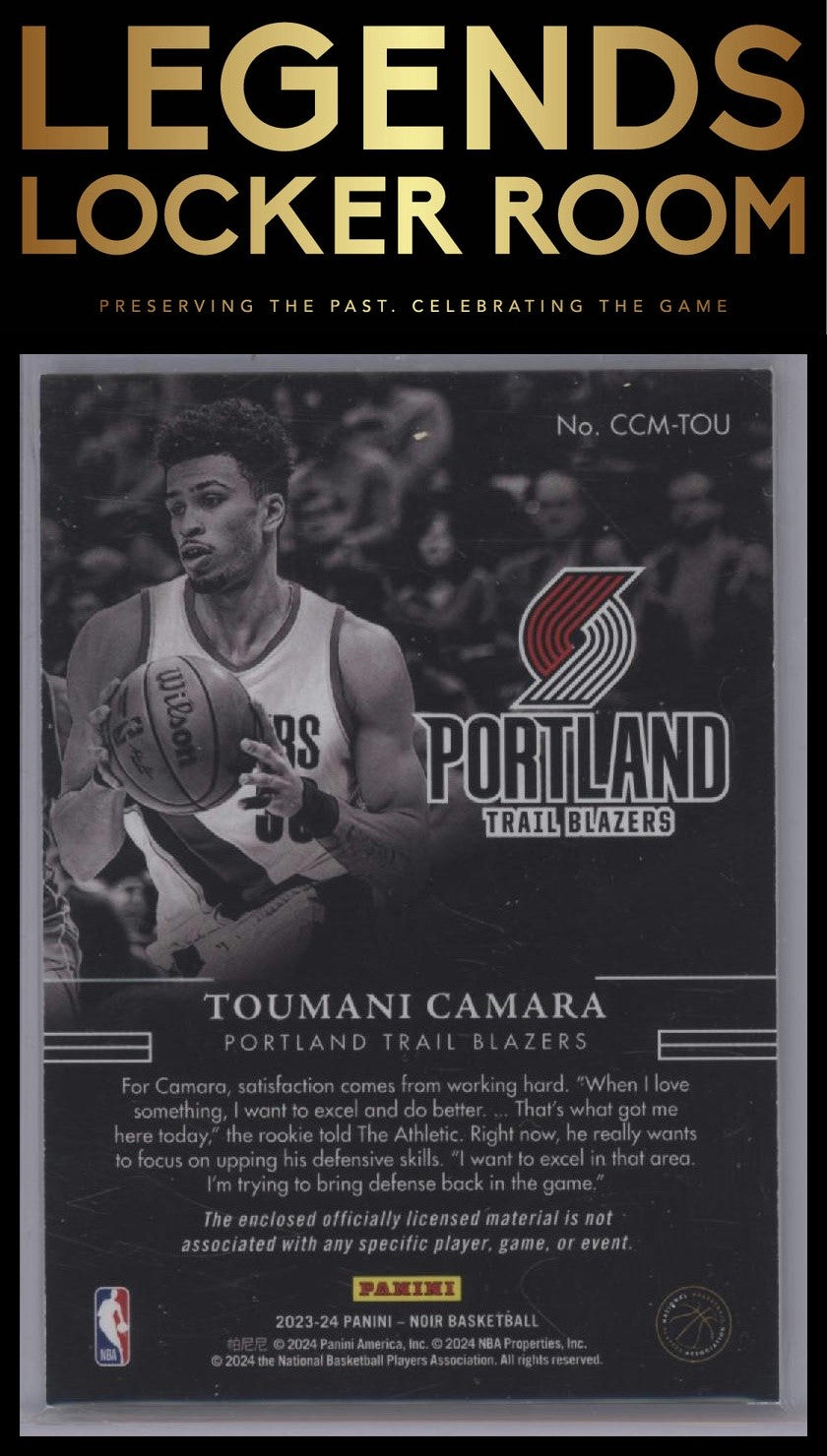 2023-24 Panini Noir Toumani Camara Casting Call Memorabilia Prime Holo /25