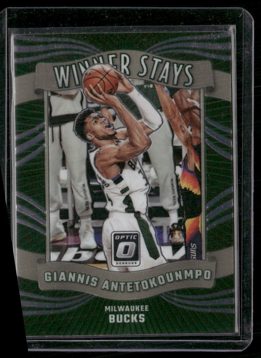 2023-24 Donruss Optic #1 Giannis Antetokounmpo Winner Stays Holo