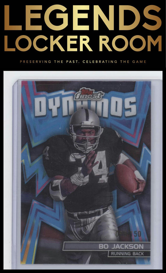 2024 Finest #DYN-26 Bo Jackson Dynamos Sky Blue Refractor #/150