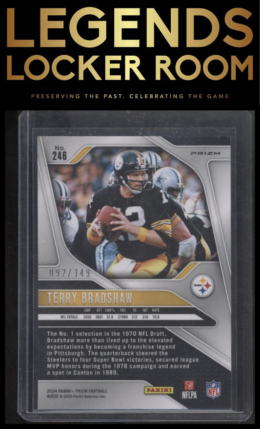 2024 Panini Prizm #246 Terry Bradshaw Red Wave #/149