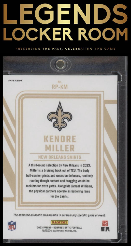 2023 Donruss Optic #RP-KM Kendre Miller Rookie Phenom Blue Hyper
