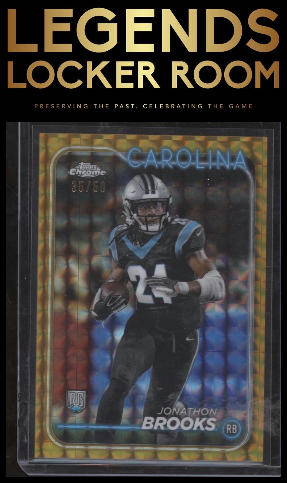 2024 Topps Chrome #216 Jonathon Brooks Gold Geometric Refractor #/50