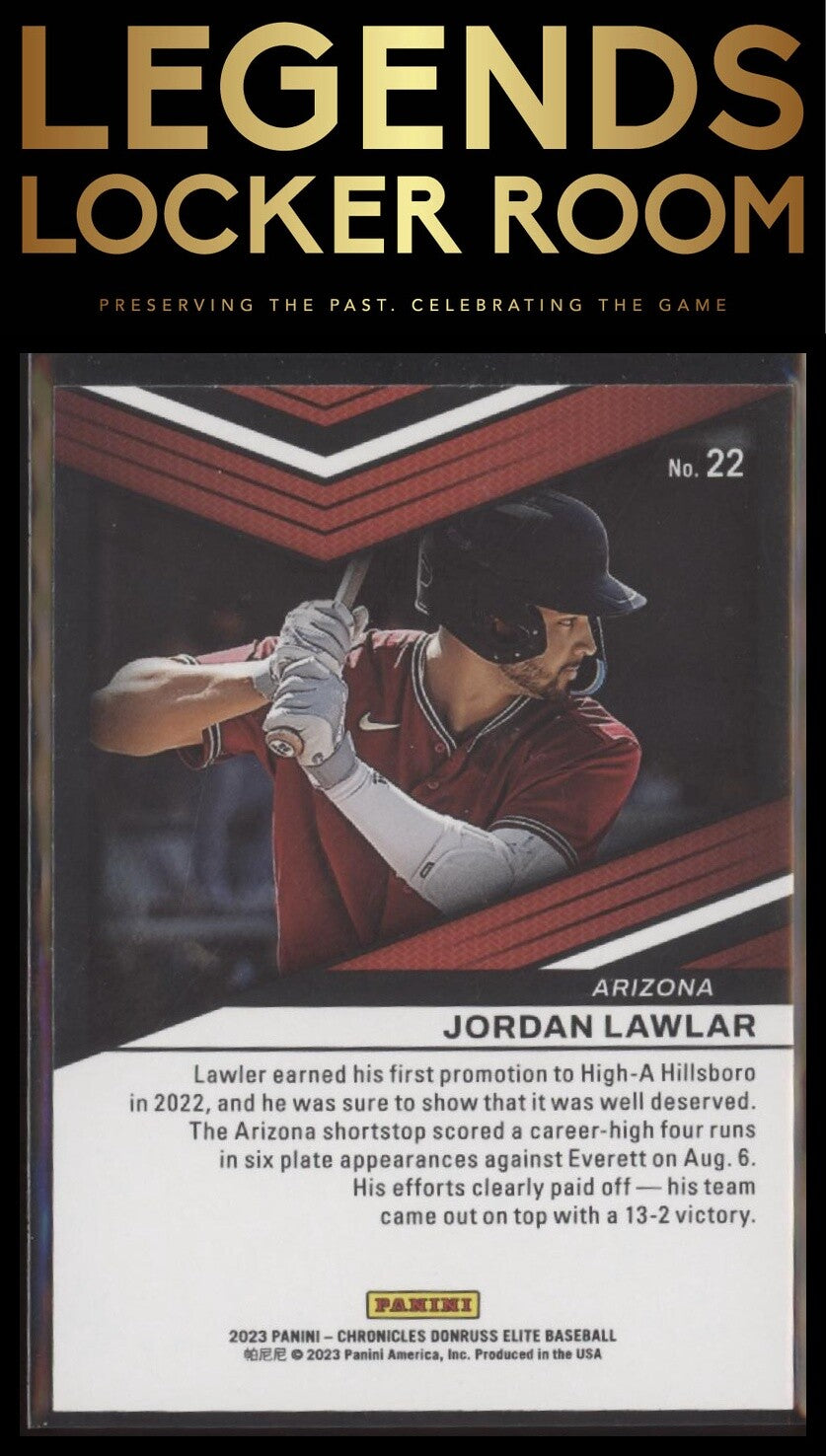 2023 Panini Chronicles #22 Jordan Lawlar Elite