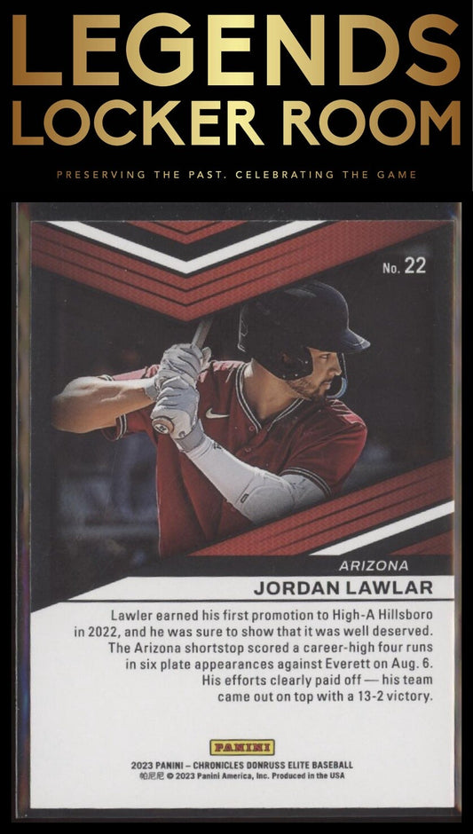 2023 Panini Chronicles #22 Jordan Lawlar Elite