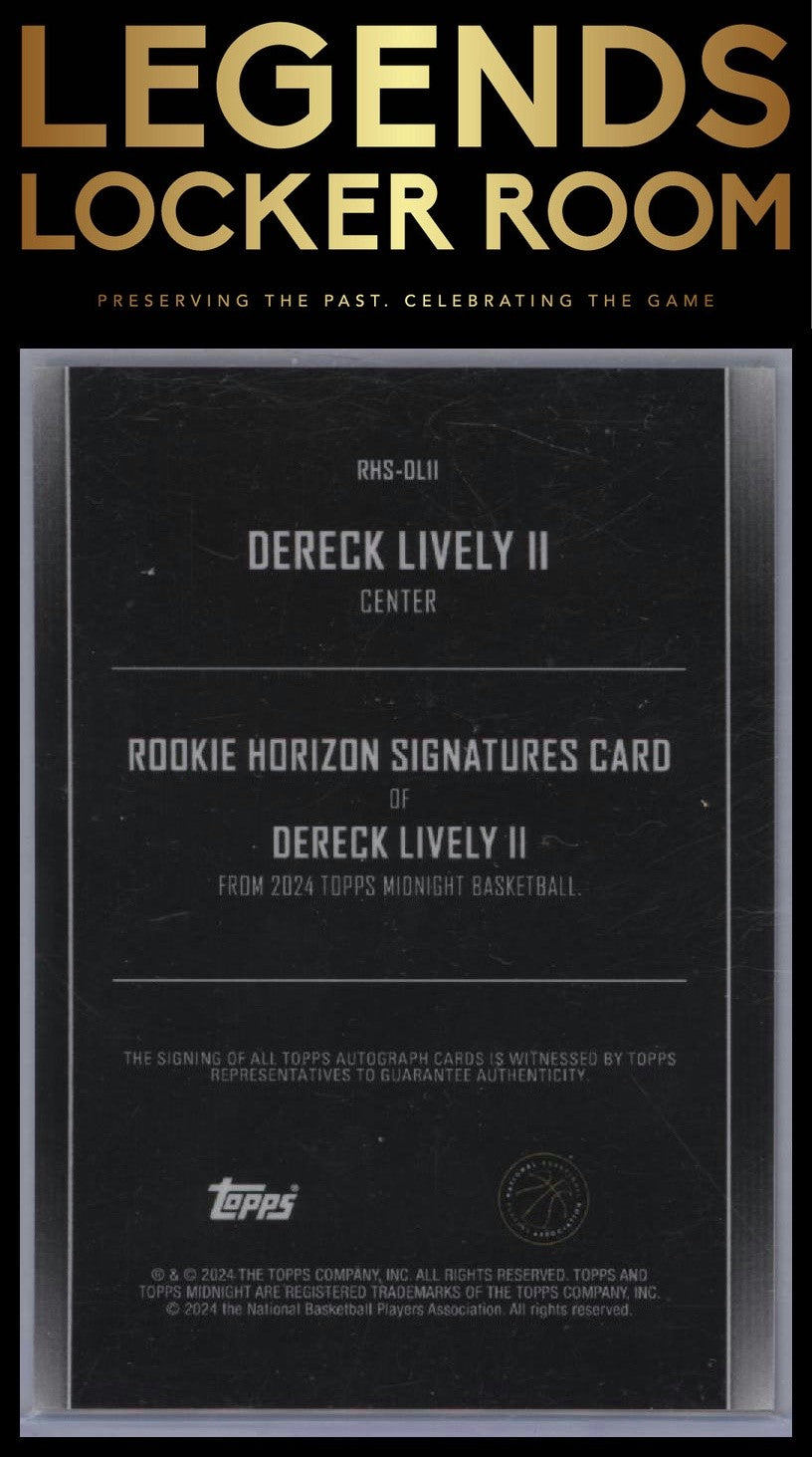 2023-24 Topps Midnight Dereck Lively II Rookie Horizon Signatures Twilight /199