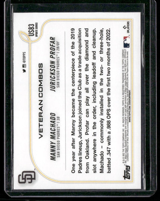 2022 Topps Update #US83 Picture Perfect (Manny Machado / Jurickson Profar)