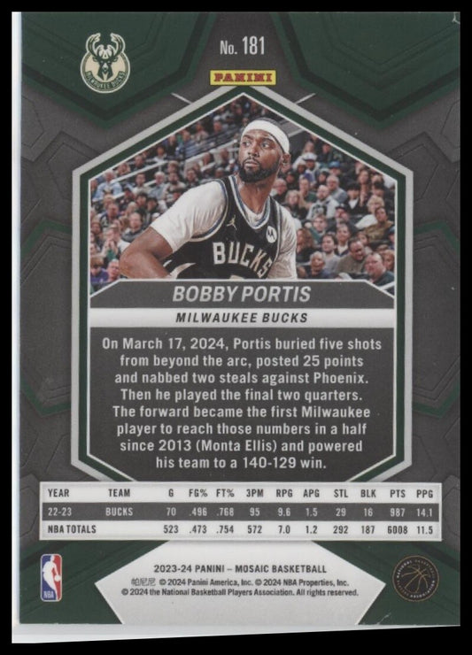 2023-24 Panini Mosaic #181 Bobby Portis
