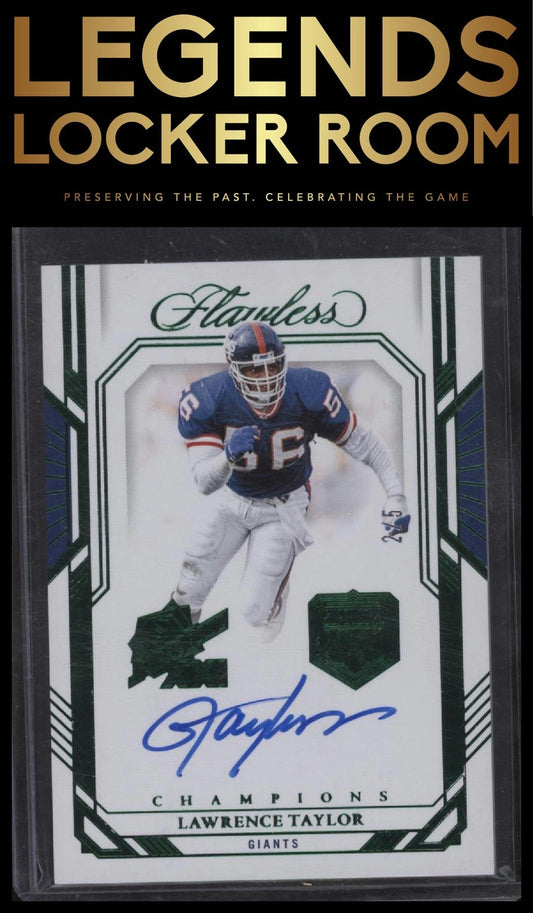 2023 Panini Flawless Lawrence Taylor Champions Signatures Emerald #/5