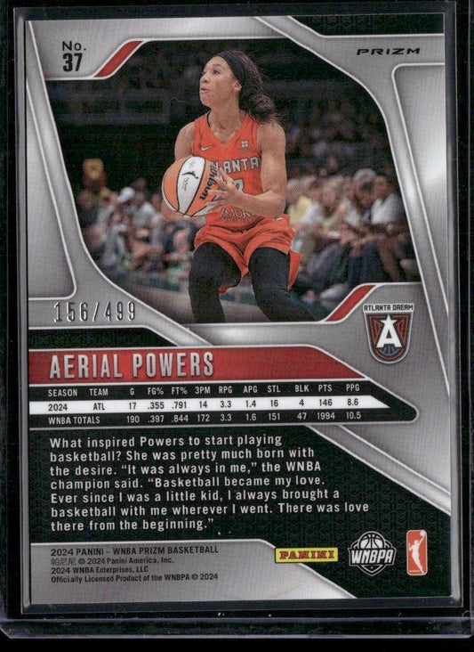 2024 Panini Prizm WNBA #37 Aerial Powers Pulsar Prizms #/499