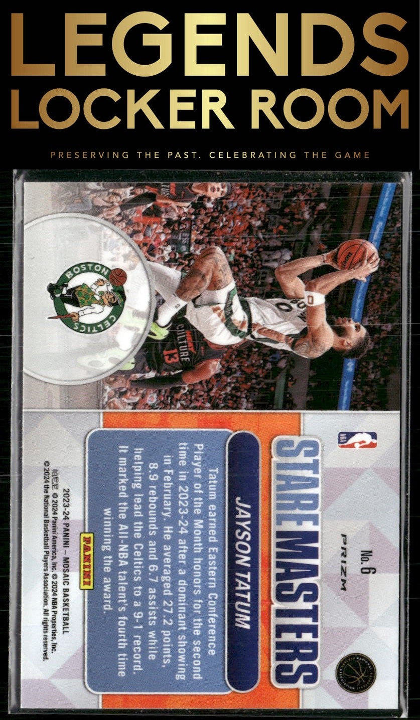 2023-24 Panini Mosaic #6 Jayson Tatum Stare Masters Mosaic