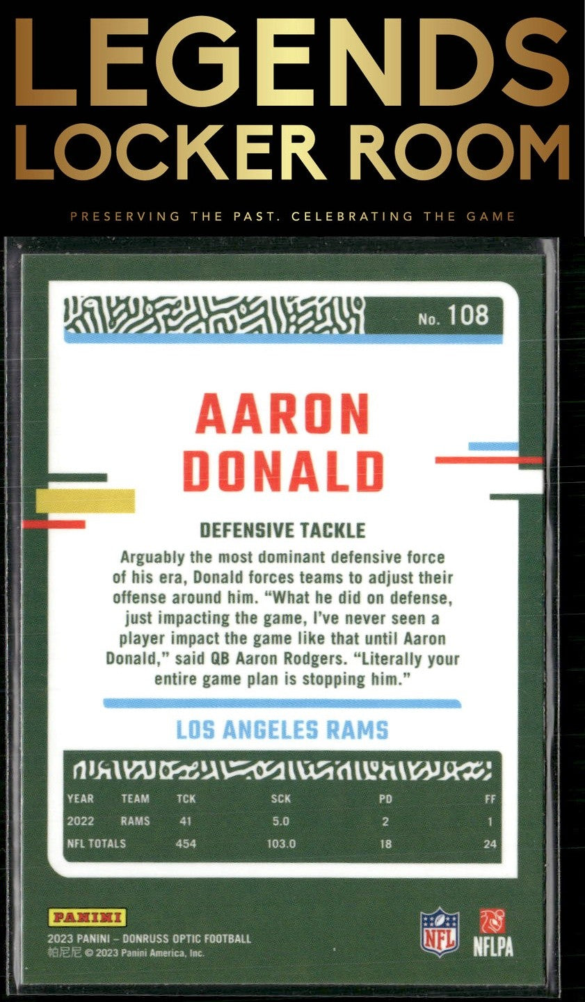 2023 Donruss Optic #108 Aaron Donald